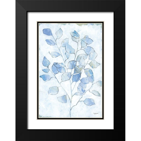 Cool Eucalyptus   Black Modern Wood Framed Art Print with Double Matting by Holden, Jennifer