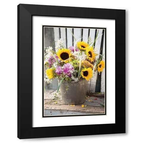 Bucket of Sunshine Black Modern Wood Framed Art Print with Double Matting by Hoover, Irvin