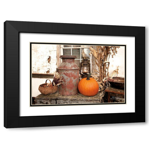 Milkmans Corner Black Modern Wood Framed Art Print with Double Matting by Hoover, Irvin