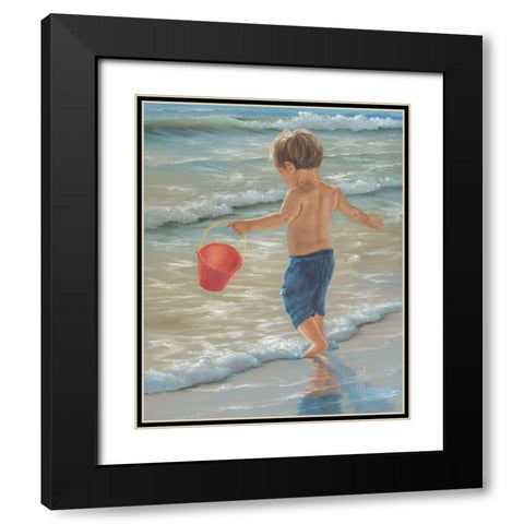 Water Play II Black Modern Wood Framed Art Print with Double Matting by Janisse, Georgia