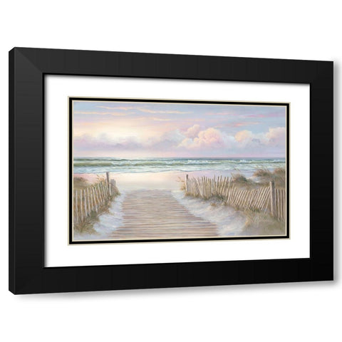 Sunrise Walk Black Modern Wood Framed Art Print with Double Matting by Janisse, Georgia