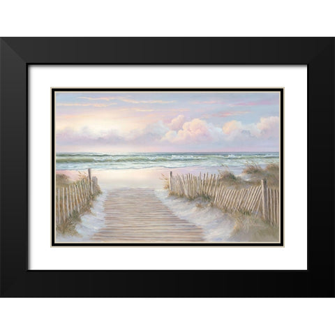 Sunrise Walk Black Modern Wood Framed Art Print with Double Matting by Janisse, Georgia