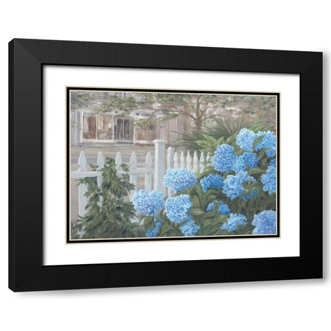 Hydrangeas Black Modern Wood Framed Art Print with Double Matting by Janisse, Georgia