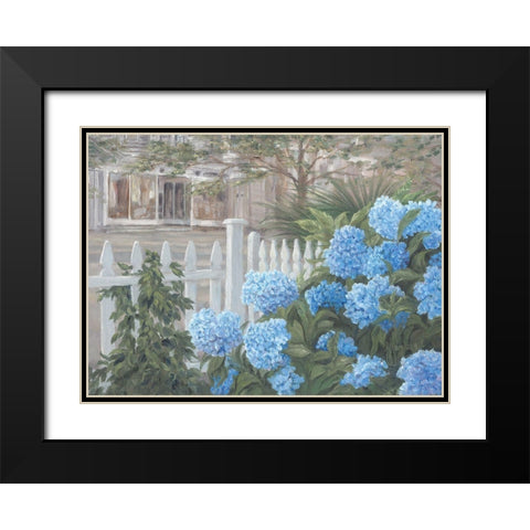 Hydrangeas Black Modern Wood Framed Art Print with Double Matting by Janisse, Georgia
