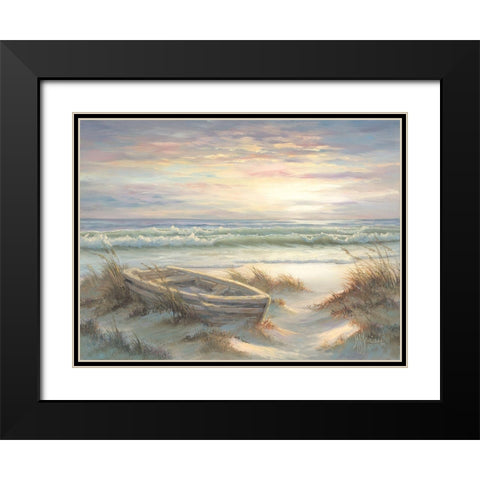 Old Rowboat Black Modern Wood Framed Art Print with Double Matting by Janisse, Georgia