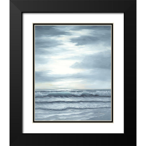 Seascape Black Modern Wood Framed Art Print with Double Matting by Janisse, Georgia