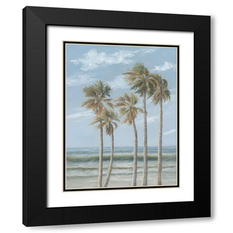 Wind in the Palms Black Modern Wood Framed Art Print with Double Matting by Janisse, Georgia