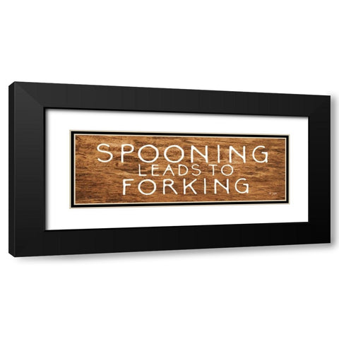 Spooning Leads to Forking Black Modern Wood Framed Art Print with Double Matting by Jaxn Blvd.
