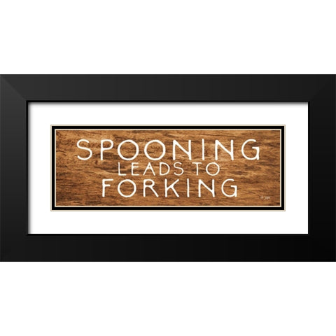 Spooning Leads to Forking Black Modern Wood Framed Art Print with Double Matting by Jaxn Blvd.