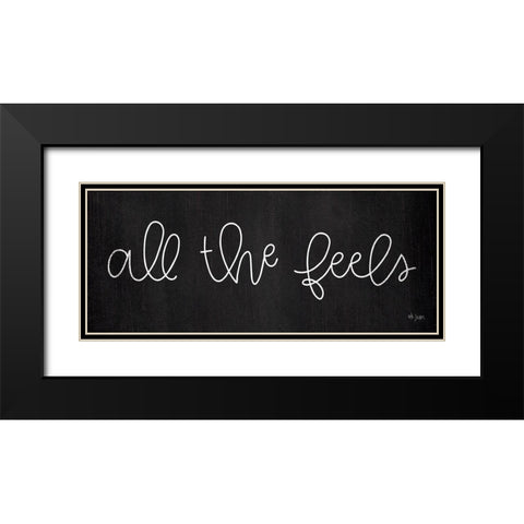 All the Feels Black Modern Wood Framed Art Print with Double Matting by Jaxn Blvd.