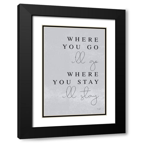 Where You Go Black Modern Wood Framed Art Print with Double Matting by Jaxn Blvd.