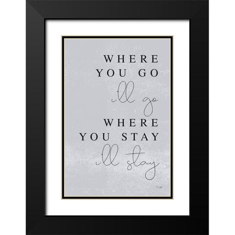 Where You Go Black Modern Wood Framed Art Print with Double Matting by Jaxn Blvd.
