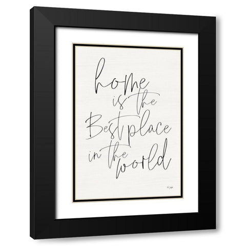 Home is the Best Place Black Modern Wood Framed Art Print with Double Matting by Jaxn Blvd.