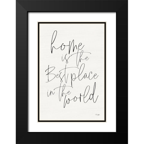 Home is the Best Place Black Modern Wood Framed Art Print with Double Matting by Jaxn Blvd.