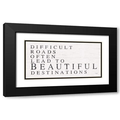 Beautiful Destinations Black Modern Wood Framed Art Print with Double Matting by Jaxn Blvd.