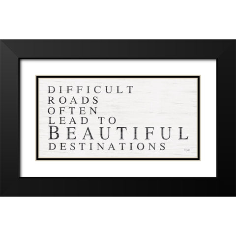 Beautiful Destinations Black Modern Wood Framed Art Print with Double Matting by Jaxn Blvd.