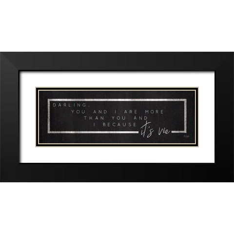 You and I Black Modern Wood Framed Art Print with Double Matting by Jaxn Blvd.