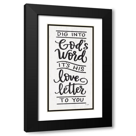 Gods Word Black Modern Wood Framed Art Print with Double Matting by Jaxn Blvd.