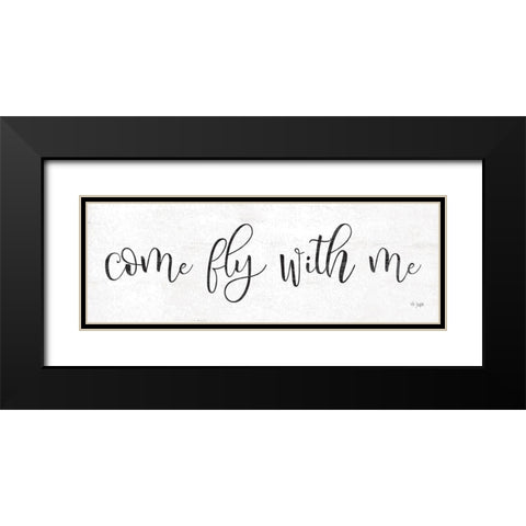 Come Fly with Me Black Modern Wood Framed Art Print with Double Matting by Jaxn Blvd.