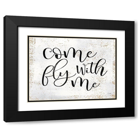 Come Fly with Me Black Modern Wood Framed Art Print with Double Matting by Jaxn Blvd.