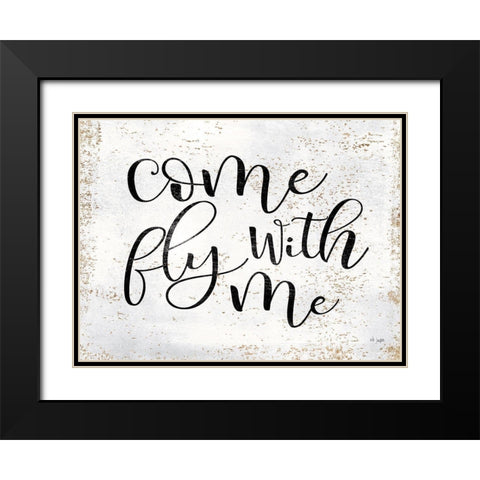 Come Fly with Me Black Modern Wood Framed Art Print with Double Matting by Jaxn Blvd.