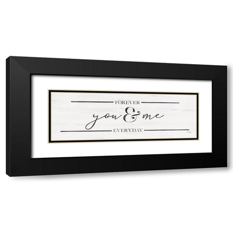 You and Me Black Modern Wood Framed Art Print with Double Matting by Jaxn Blvd.