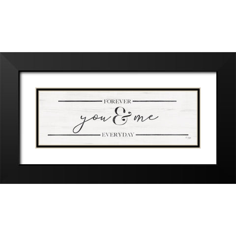 You and Me Black Modern Wood Framed Art Print with Double Matting by Jaxn Blvd.