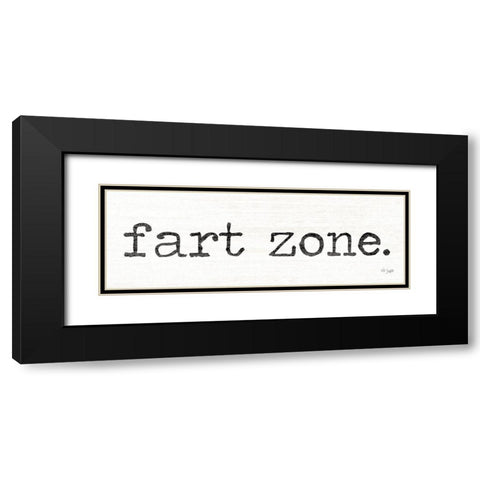 Fart Zone Black Modern Wood Framed Art Print with Double Matting by Jaxn Blvd.