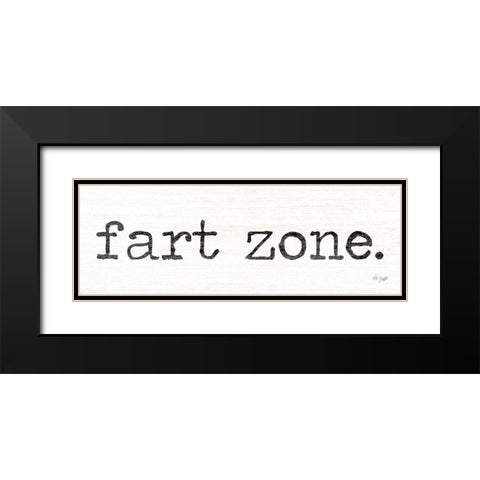 Fart Zone Black Modern Wood Framed Art Print with Double Matting by Jaxn Blvd.