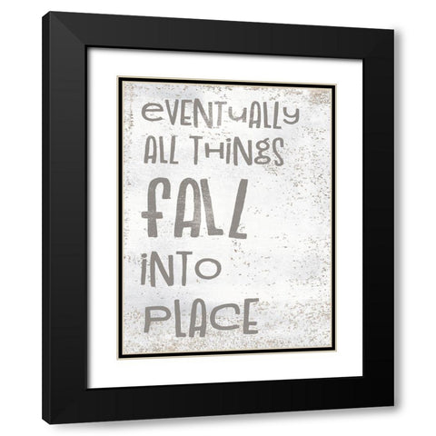 Fall Into Place Black Modern Wood Framed Art Print with Double Matting by Jaxn Blvd.
