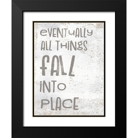 Fall Into Place Black Modern Wood Framed Art Print with Double Matting by Jaxn Blvd.