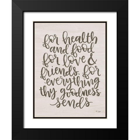 Give Thanks II Black Modern Wood Framed Art Print with Double Matting by Jaxn Blvd.