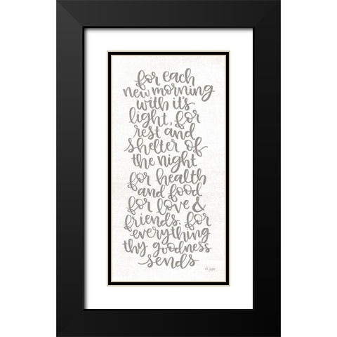 For Each New Morning Black Modern Wood Framed Art Print with Double Matting by Jaxn Blvd.