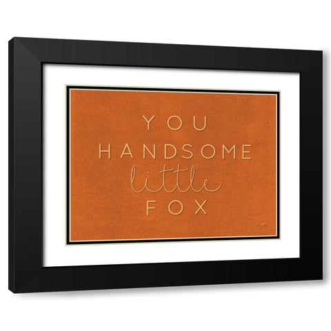 You Handsome Little Fox Black Modern Wood Framed Art Print with Double Matting by Jaxn Blvd.