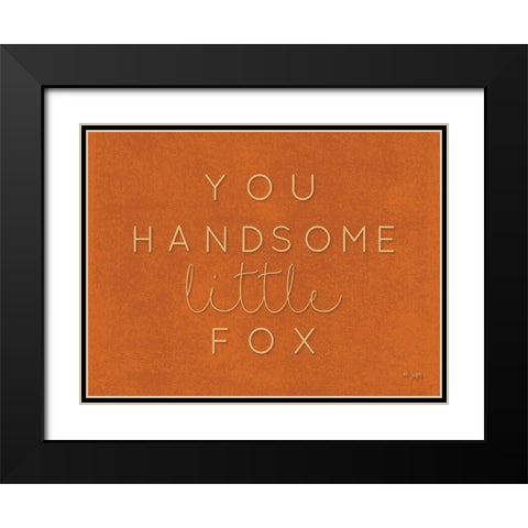 You Handsome Little Fox Black Modern Wood Framed Art Print with Double Matting by Jaxn Blvd.