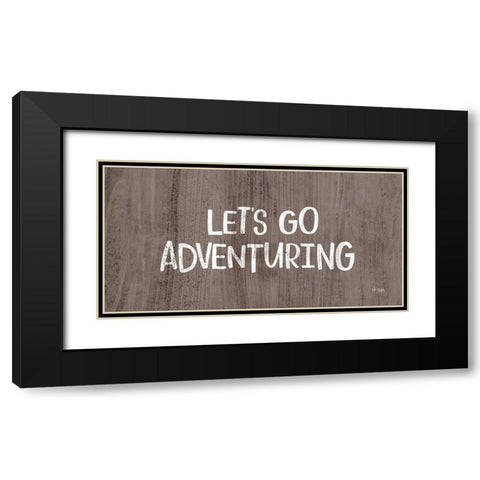 Lets Go Adventuring Black Modern Wood Framed Art Print with Double Matting by Jaxn Blvd.