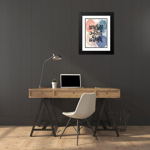 Everything is Gonna Be Alright Black Modern Wood Framed Art Print with Double Matting by Jaxn Blvd.