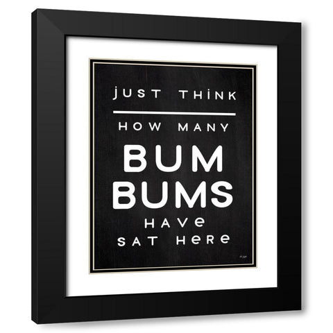 Bum Bums Black Modern Wood Framed Art Print with Double Matting by Jaxn Blvd.