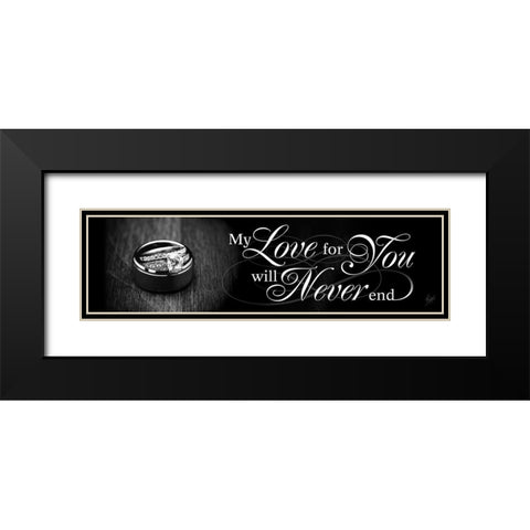 My Love for You Black Modern Wood Framed Art Print with Double Matting by Spivey, Justin