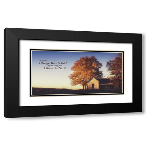 Change Your World Black Modern Wood Framed Art Print with Double Matting by Spivey, Justin