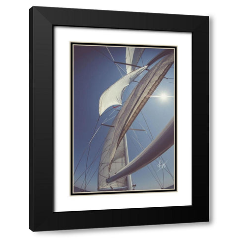 Clear Sailing Black Modern Wood Framed Art Print with Double Matting by Spivey, Justin