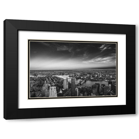 Peace Above Black Modern Wood Framed Art Print with Double Matting by Spivey, Justin