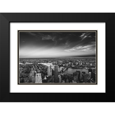 Peace Above Black Modern Wood Framed Art Print with Double Matting by Spivey, Justin