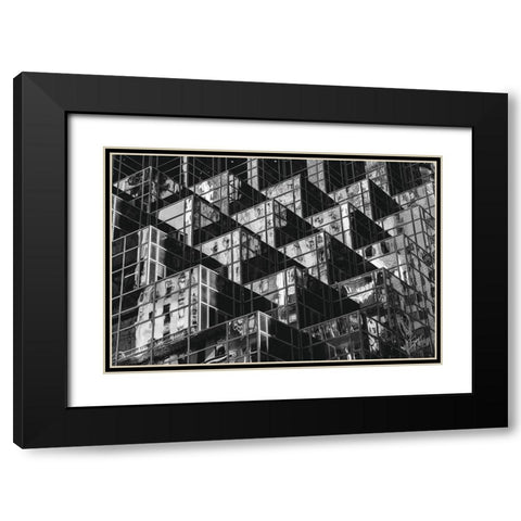 Boxed Up Black Modern Wood Framed Art Print with Double Matting by Spivey, Justin