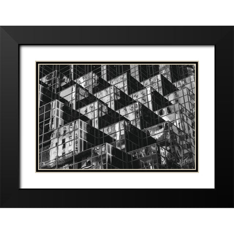 Boxed Up Black Modern Wood Framed Art Print with Double Matting by Spivey, Justin