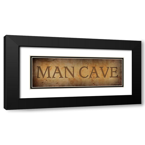 Man Cave Black Modern Wood Framed Art Print with Double Matting by Jones, John
