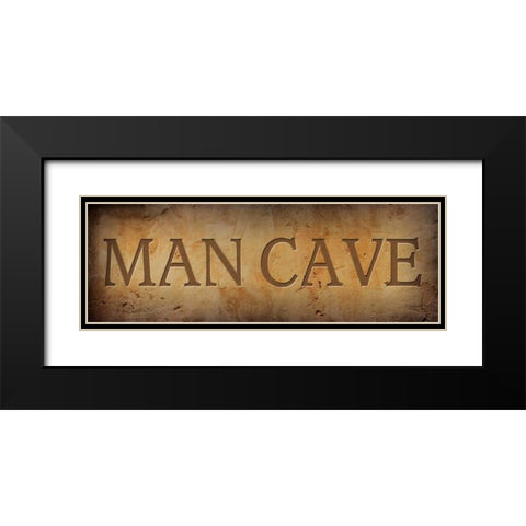 Man Cave Black Modern Wood Framed Art Print with Double Matting by Jones, John