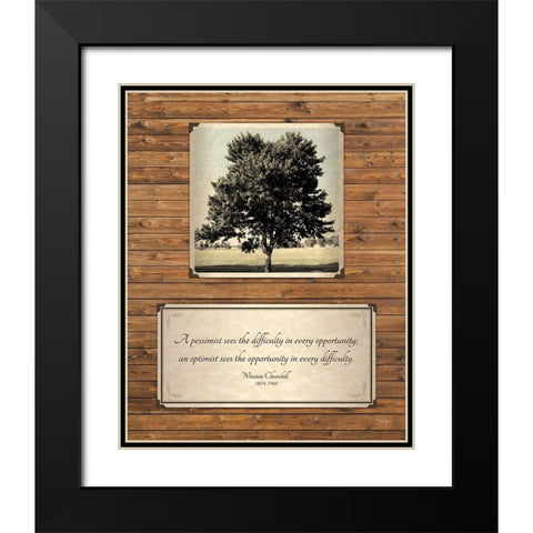 Opportunity Black Modern Wood Framed Art Print with Double Matting by Jones, John