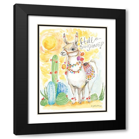 Hello Sunshine Black Modern Wood Framed Art Print with Double Matting by Mingo, Jessica