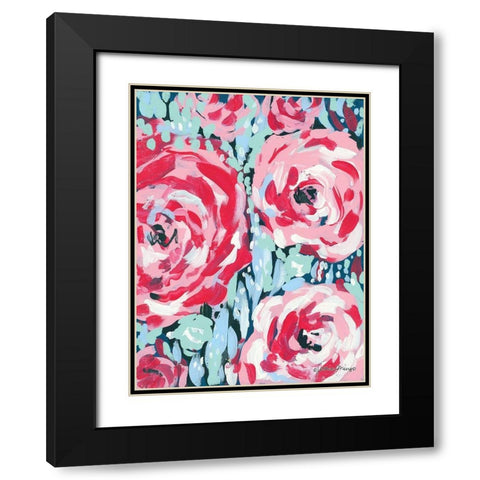 Rose Black Modern Wood Framed Art Print with Double Matting by Mingo, Jessica